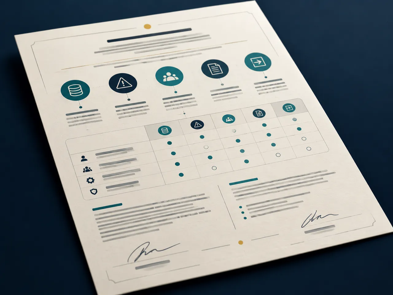 Anonymous technology contract annotated with a responsibility map